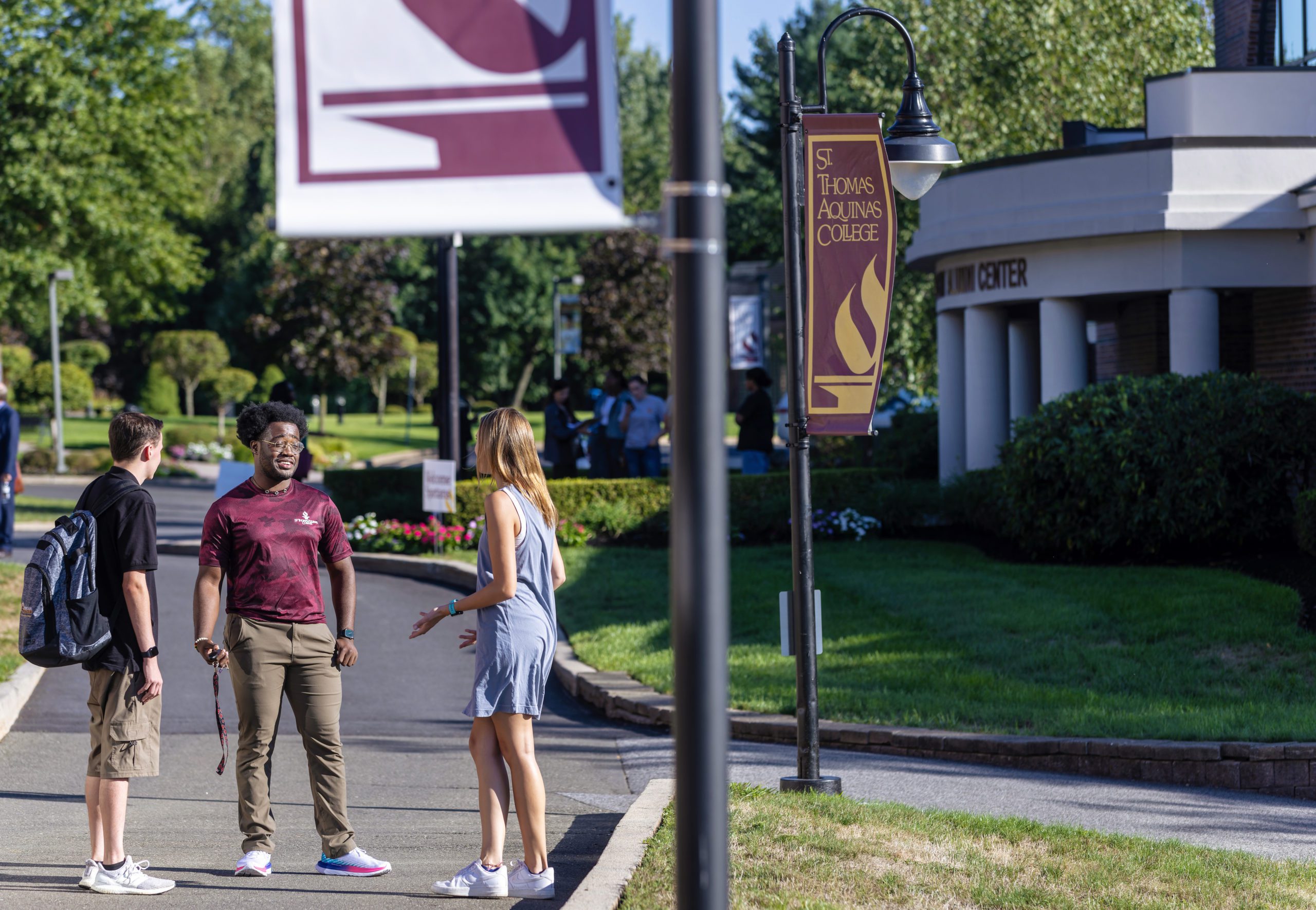 students on campus