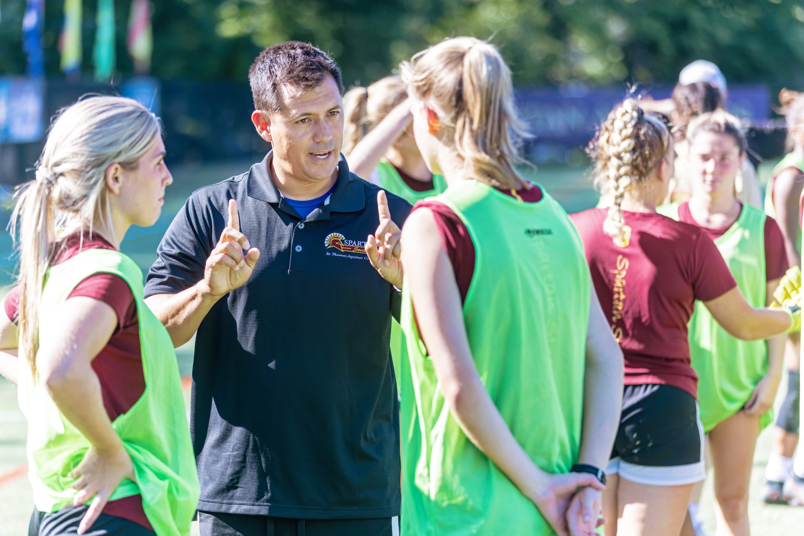 Coach talking