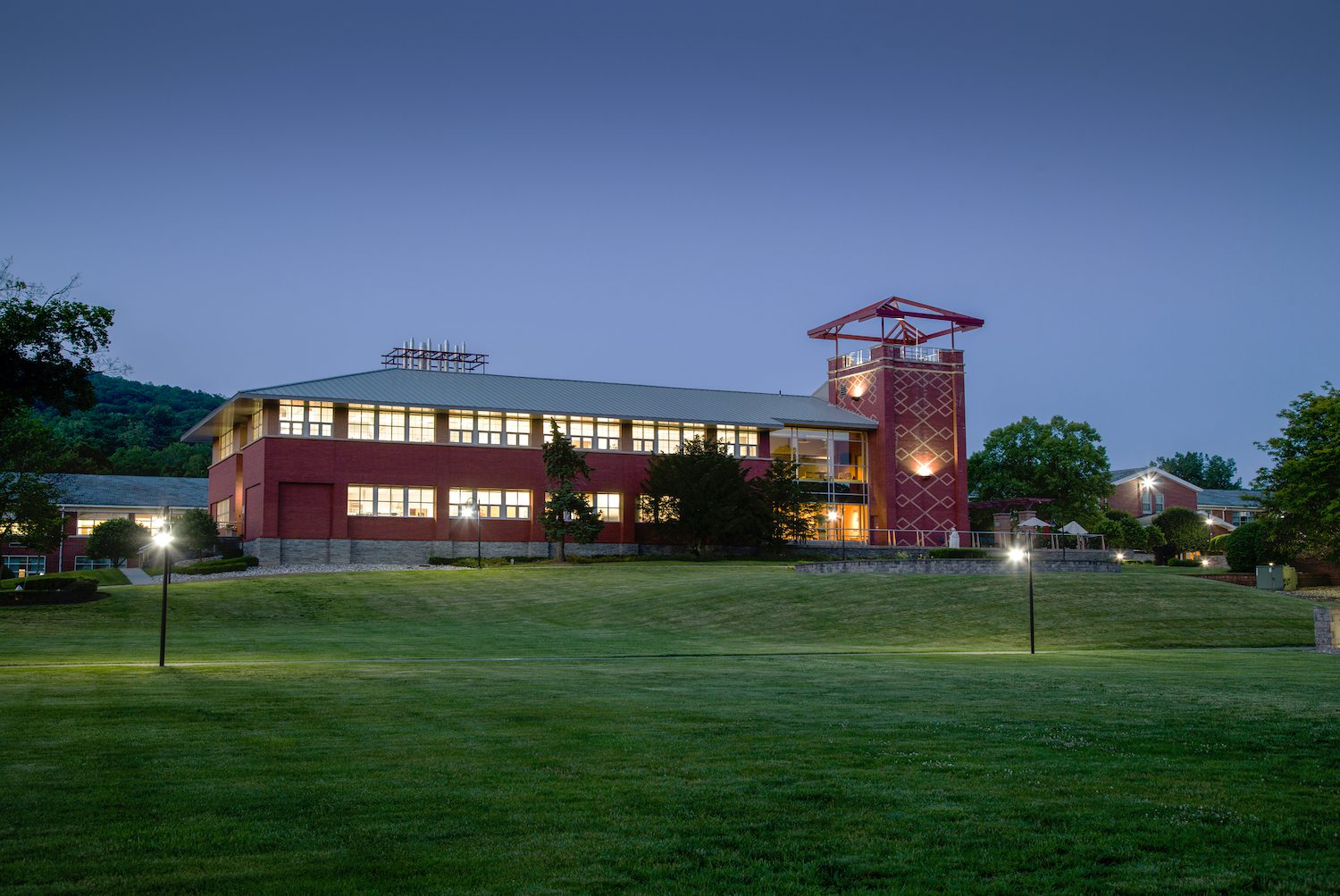 Campus at night