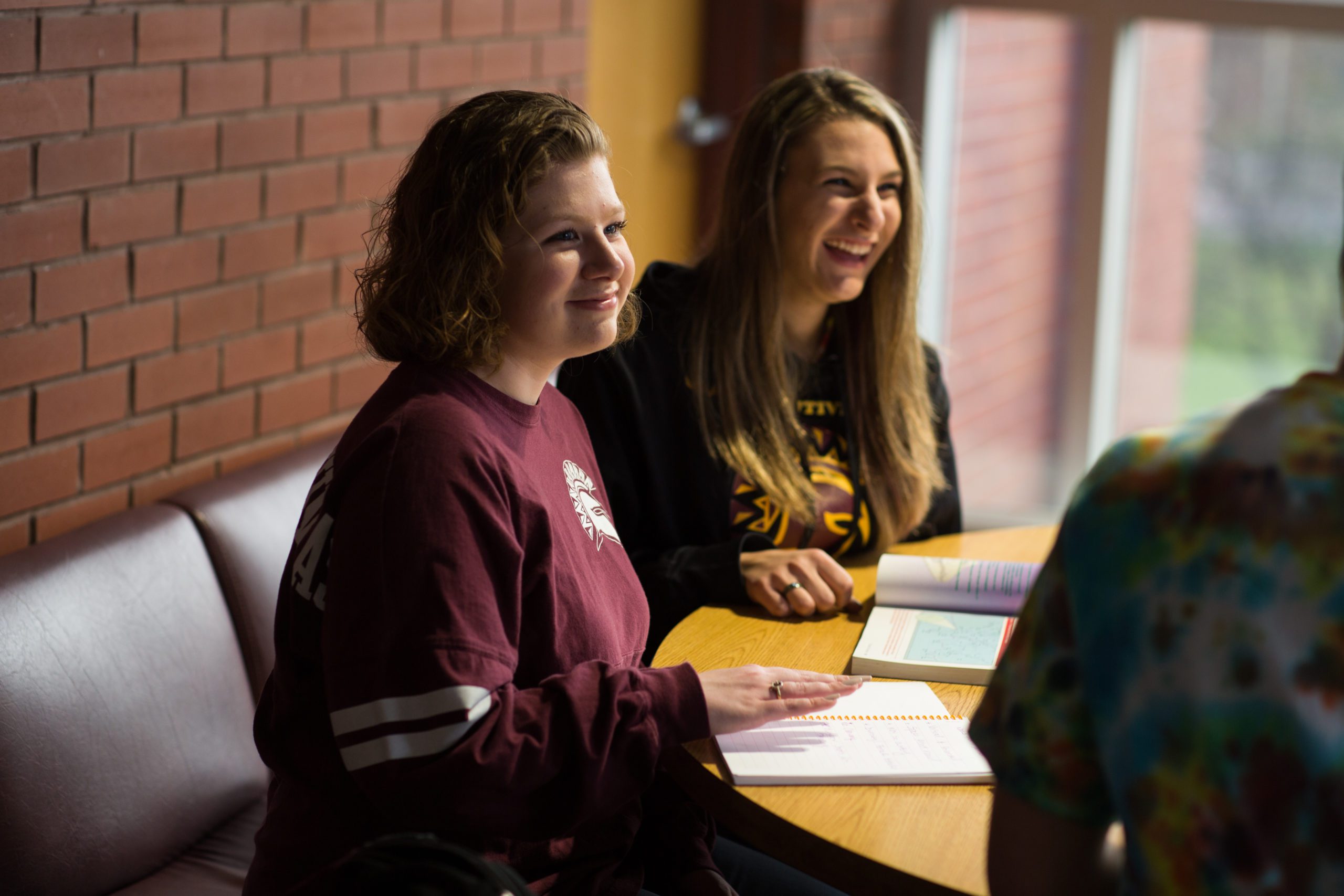 students studying in the costello lounge.