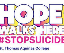 HOPE walks here #StopSuicide, St. Thomas Aquinas College, April 15th, 2023, 3 pm