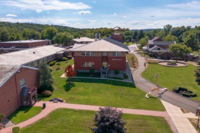 St Thomas Aquinas College campus drone image