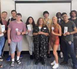 St. Thomas Aquinas College Public Relations and Social Media students with Diane Serratore of People to People