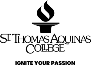 black vertical logo with tagline