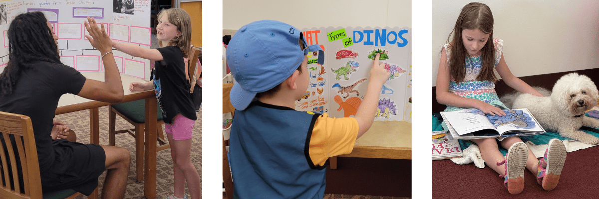 collage of students in Literacy camp
