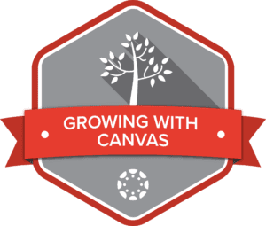 growing with Canvas badge