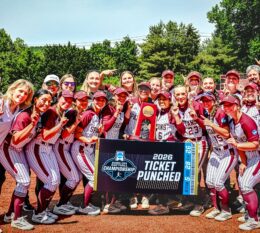 Women's Softball team with trophy